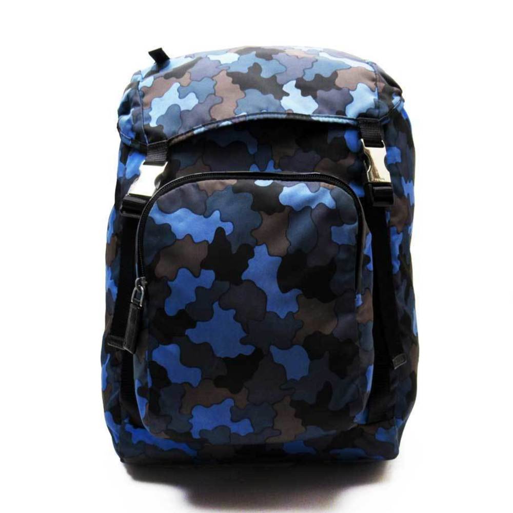 Prada Triangle Black Nylon Backpack - image 2